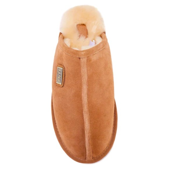 Australia Luxe Mens Grade A Shearling Chestnut Suede Mule Slippers Men’s XS $165 - Picture 1 of 8